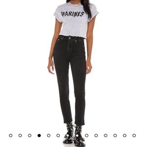 AGOLDE High-Rise Black Skinny Jeans